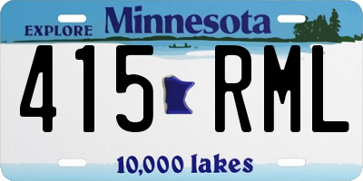 MN license plate 415RML