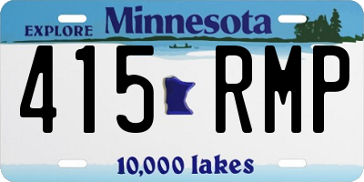 MN license plate 415RMP