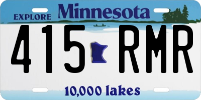 MN license plate 415RMR