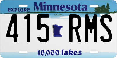 MN license plate 415RMS