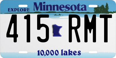 MN license plate 415RMT