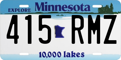 MN license plate 415RMZ