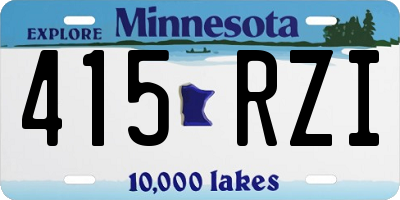 MN license plate 415RZI