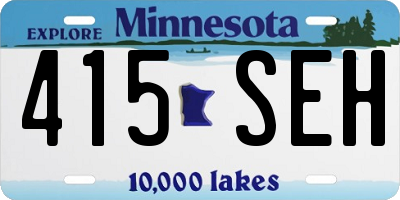 MN license plate 415SEH