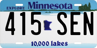 MN license plate 415SEN