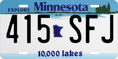 MN license plate 415SFJ