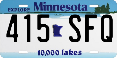 MN license plate 415SFQ