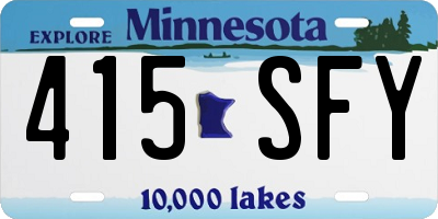 MN license plate 415SFY