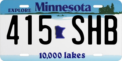 MN license plate 415SHB