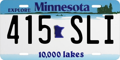 MN license plate 415SLI