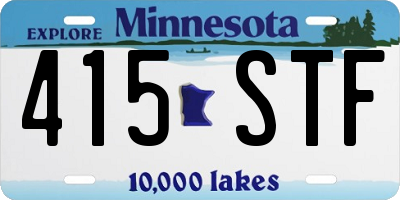 MN license plate 415STF