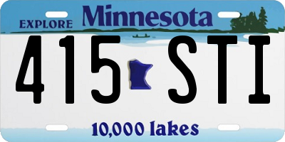 MN license plate 415STI