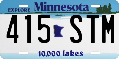 MN license plate 415STM
