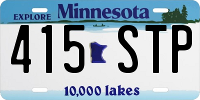 MN license plate 415STP