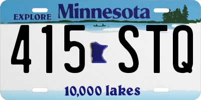 MN license plate 415STQ