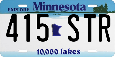 MN license plate 415STR