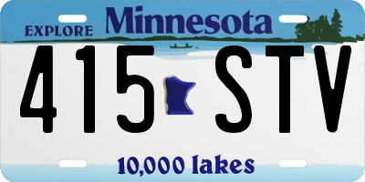 MN license plate 415STV