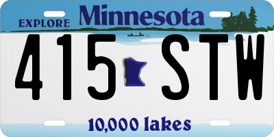 MN license plate 415STW