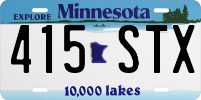 MN license plate 415STX