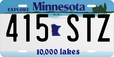 MN license plate 415STZ