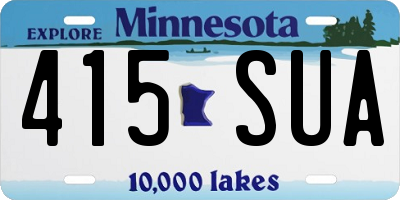 MN license plate 415SUA