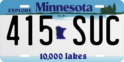 MN license plate 415SUC