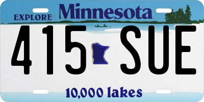 MN license plate 415SUE