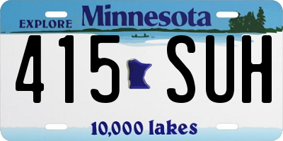 MN license plate 415SUH