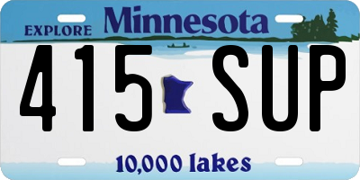 MN license plate 415SUP