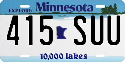 MN license plate 415SUU