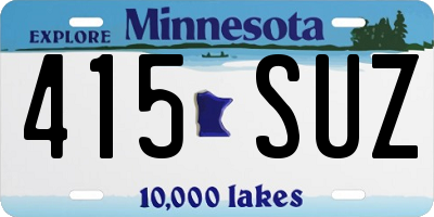 MN license plate 415SUZ