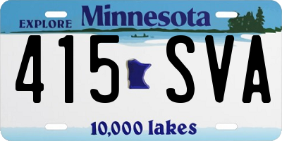 MN license plate 415SVA
