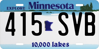 MN license plate 415SVB