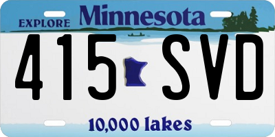 MN license plate 415SVD
