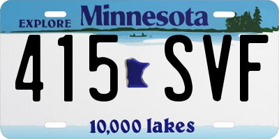 MN license plate 415SVF