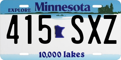 MN license plate 415SXZ