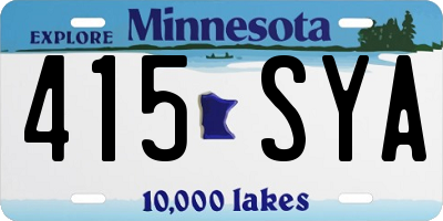 MN license plate 415SYA