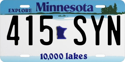 MN license plate 415SYN