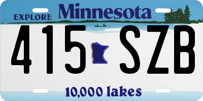 MN license plate 415SZB