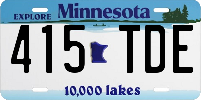 MN license plate 415TDE