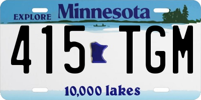 MN license plate 415TGM