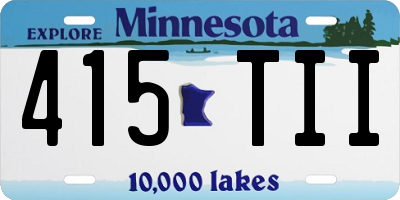 MN license plate 415TII