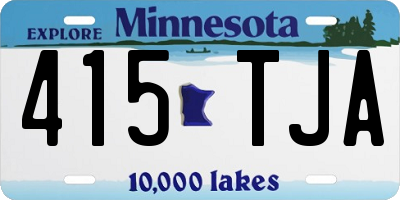 MN license plate 415TJA