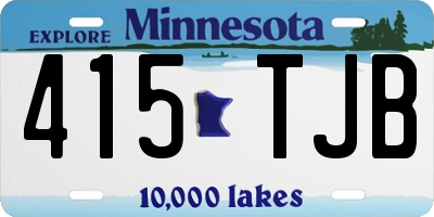 MN license plate 415TJB