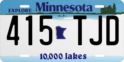 MN license plate 415TJD