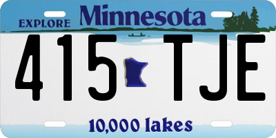 MN license plate 415TJE