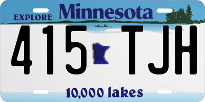 MN license plate 415TJH