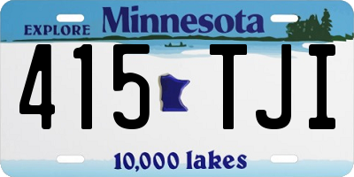 MN license plate 415TJI