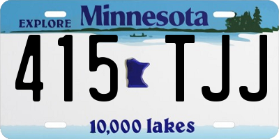MN license plate 415TJJ
