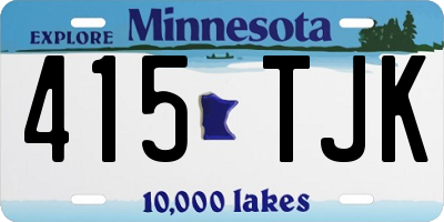 MN license plate 415TJK